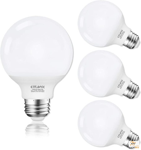 Energy Saving Non-Dimmable LED Globe Light Bulb with Standard E26 Base & Wide Beam Angle | Multiple Colors Available